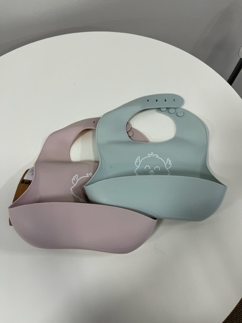 Silicone Bibs 2pk with Food catcher, Too Cool