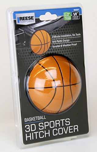 Reese Towpower 3D Sports Hitch Cover Basketball