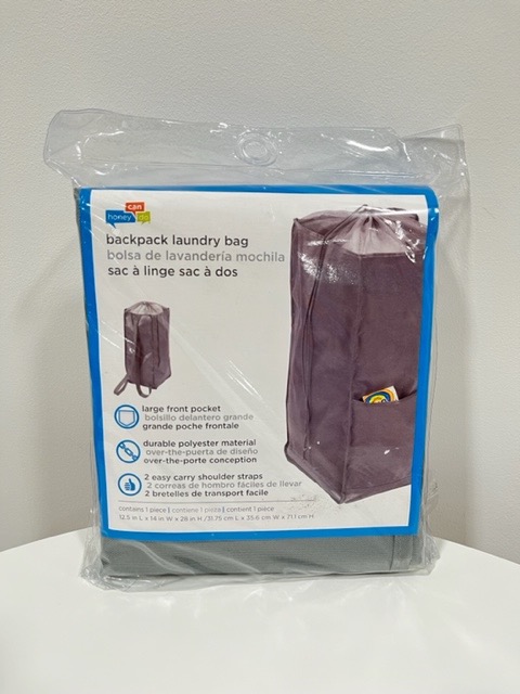 HCD Backpack Drawstring Laundry Bag Gray