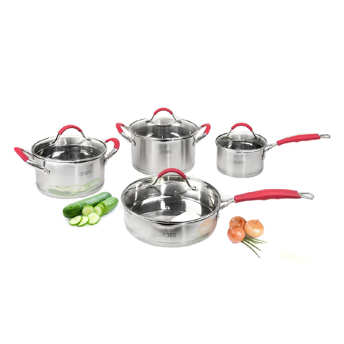 Complete Cuisine 8-Piece Stainless Steel Cookware Set