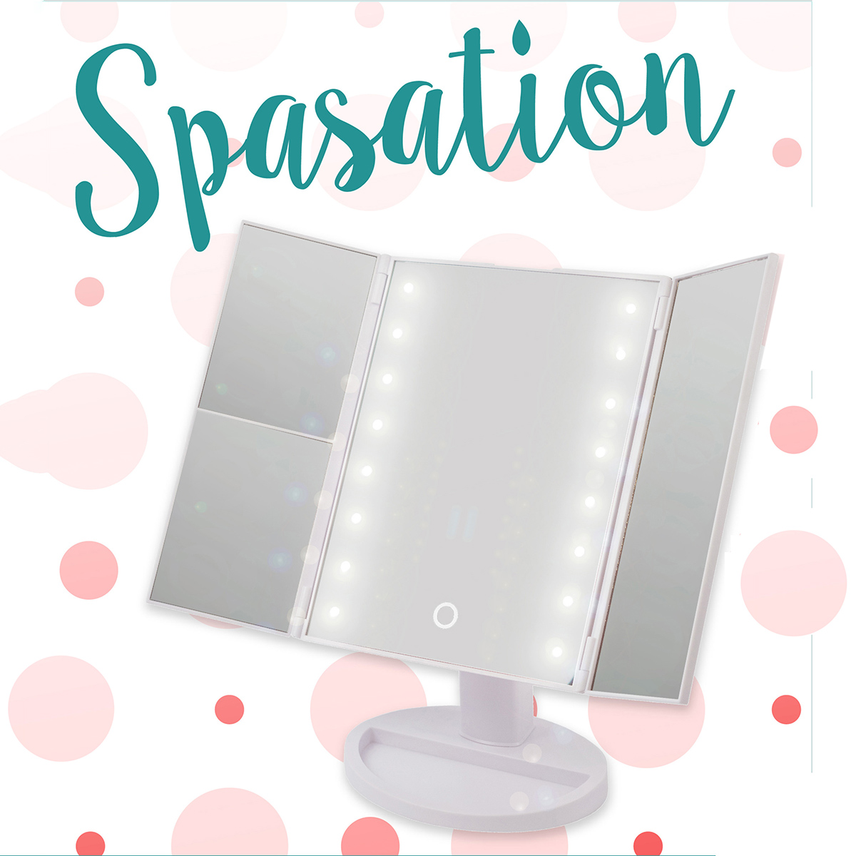 Spasation Tri Fold LED Vanity Mirror