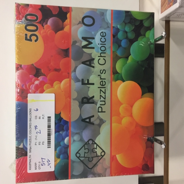 500pc PUZZLE, COLORED BALLOONS